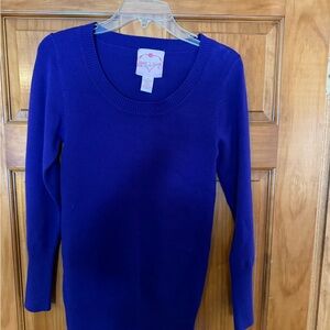 Royal Blue Long Sleeve Sweater Dress